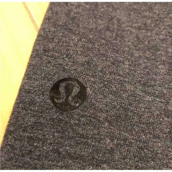 LULULEMON ATHLETICA Heathered Black French Cotton ALL TIME SWEATPANTS 10 LARGE - Picture 7 of 8